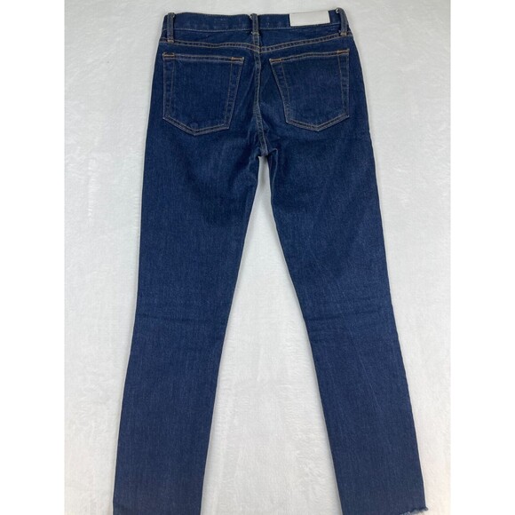 Re/Done Jeans Womens Size 25 Originals Denim Straight Skinny Raw Hem USA - Picture 6 of 12